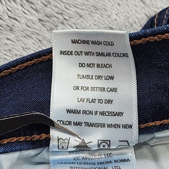 Nicole Miller Jeans Womens 14 Blue Dark Wash SoHo High Rise Ankle Skinny Stretch - Picture 9 of 14